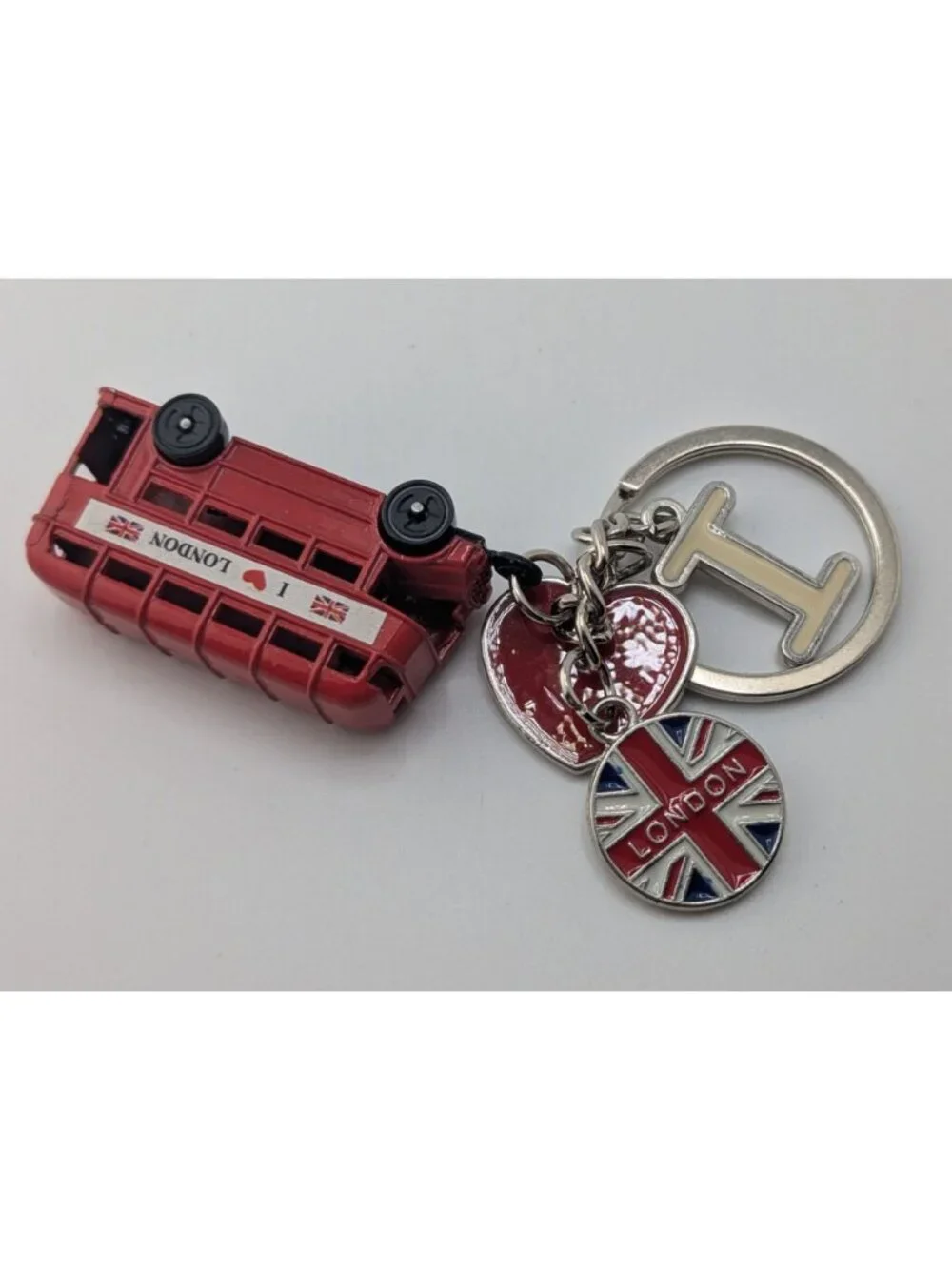 Travelcore London Souvenir Red Double Decker Bus Charm Keychain